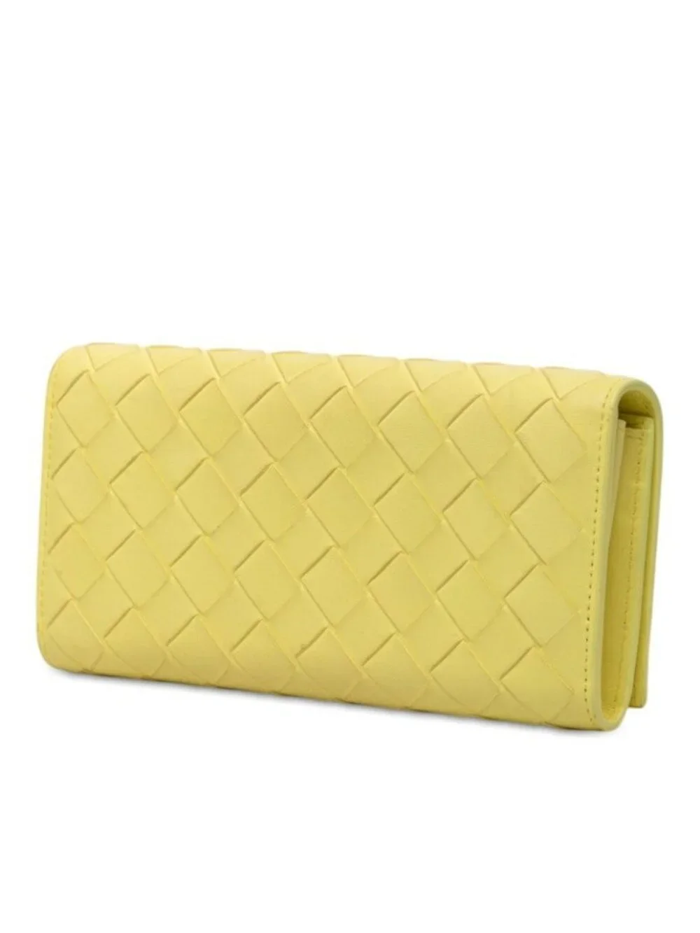 Bottega Veneta Intrecciato Wallet Yellow Leather